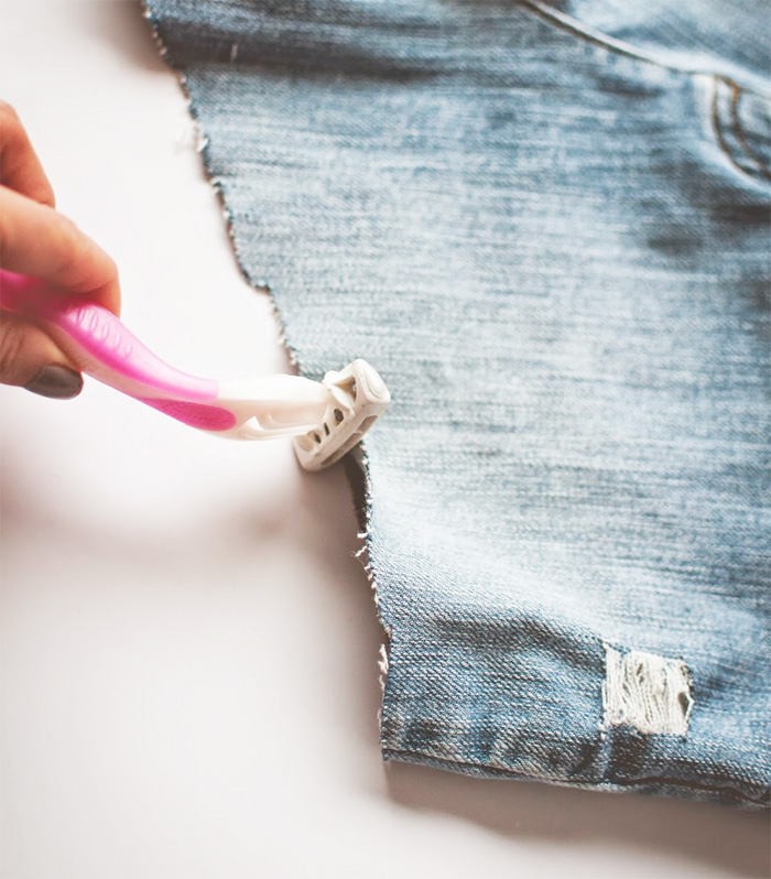 how to fray denim shorts